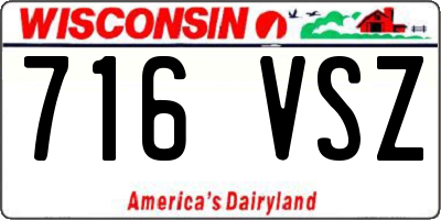 WI license plate 716VSZ
