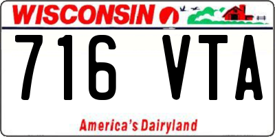 WI license plate 716VTA
