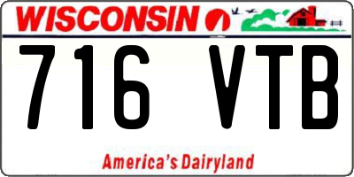 WI license plate 716VTB