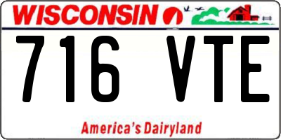 WI license plate 716VTE