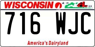 WI license plate 716WJC