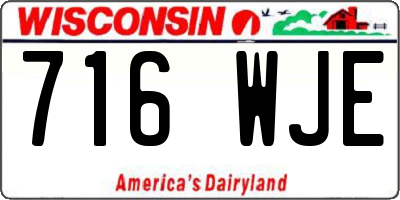 WI license plate 716WJE