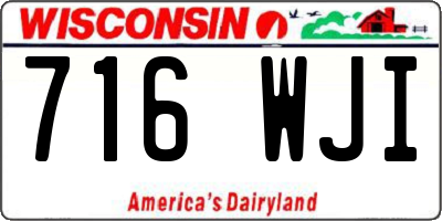 WI license plate 716WJI