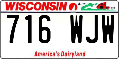 WI license plate 716WJW