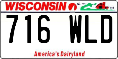 WI license plate 716WLD