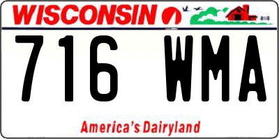 WI license plate 716WMA