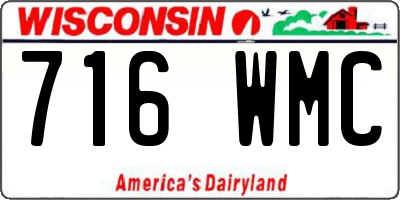WI license plate 716WMC