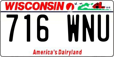 WI license plate 716WNU