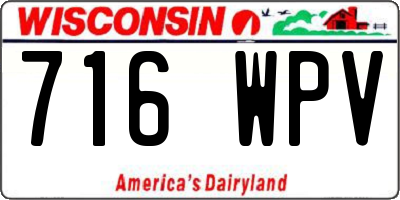 WI license plate 716WPV