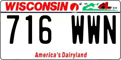 WI license plate 716WWN