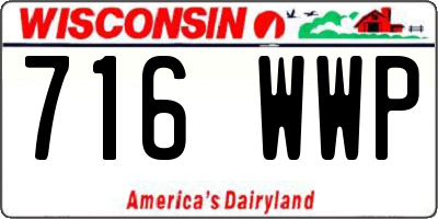 WI license plate 716WWP