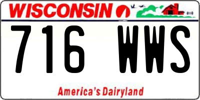 WI license plate 716WWS