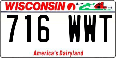 WI license plate 716WWT