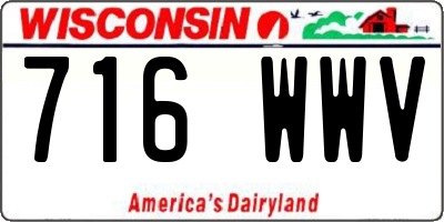 WI license plate 716WWV
