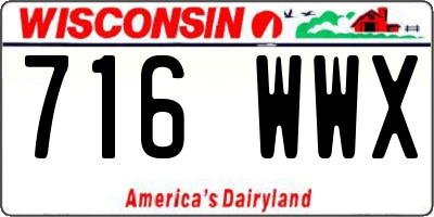 WI license plate 716WWX