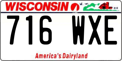 WI license plate 716WXE