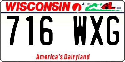 WI license plate 716WXG