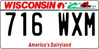 WI license plate 716WXM