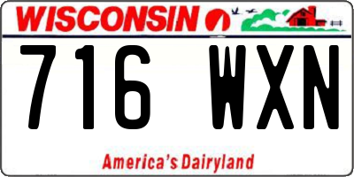 WI license plate 716WXN