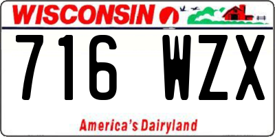 WI license plate 716WZX