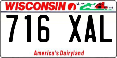 WI license plate 716XAL