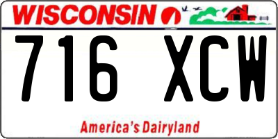 WI license plate 716XCW