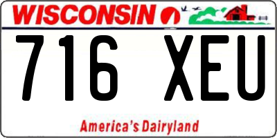 WI license plate 716XEU