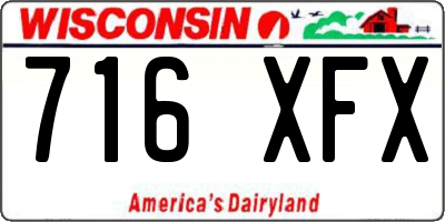 WI license plate 716XFX