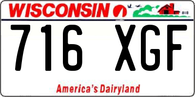 WI license plate 716XGF
