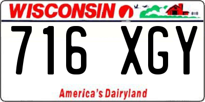 WI license plate 716XGY