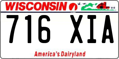 WI license plate 716XIA