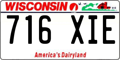 WI license plate 716XIE