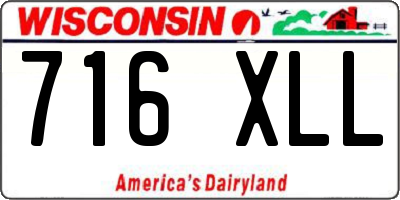 WI license plate 716XLL