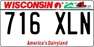 WI license plate 716XLN