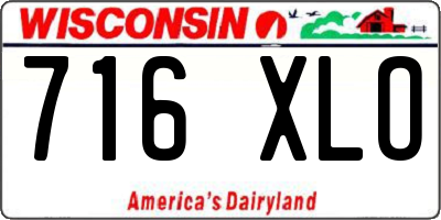 WI license plate 716XLO