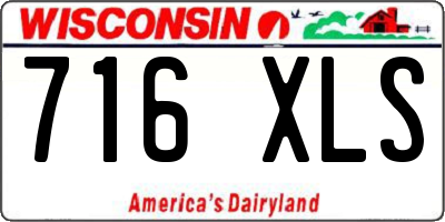 WI license plate 716XLS