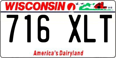 WI license plate 716XLT