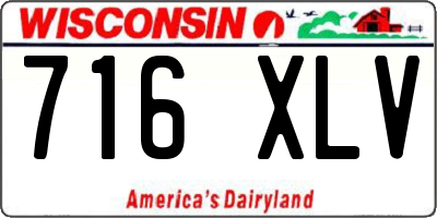 WI license plate 716XLV