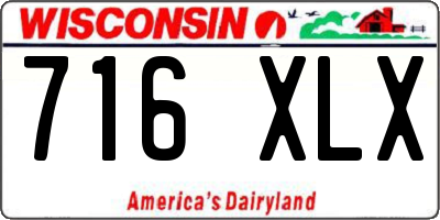 WI license plate 716XLX