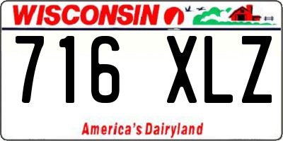 WI license plate 716XLZ