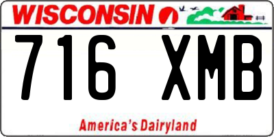WI license plate 716XMB