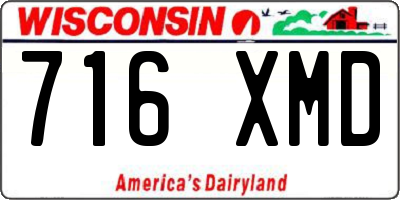 WI license plate 716XMD