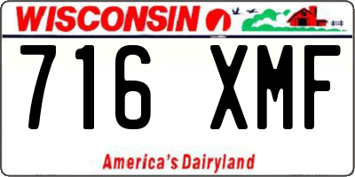 WI license plate 716XMF