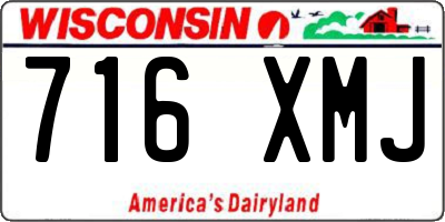 WI license plate 716XMJ