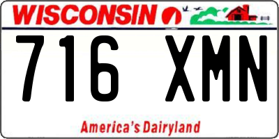 WI license plate 716XMN