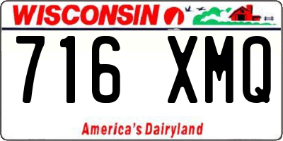 WI license plate 716XMQ