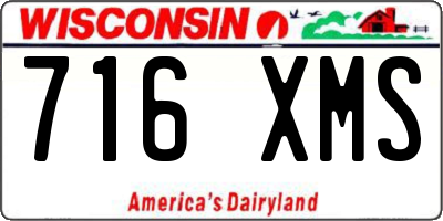 WI license plate 716XMS