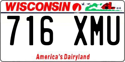 WI license plate 716XMU