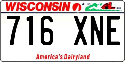 WI license plate 716XNE