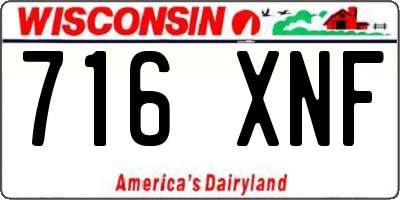 WI license plate 716XNF